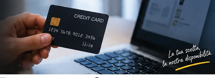Pagamento online TRH con carta su computer