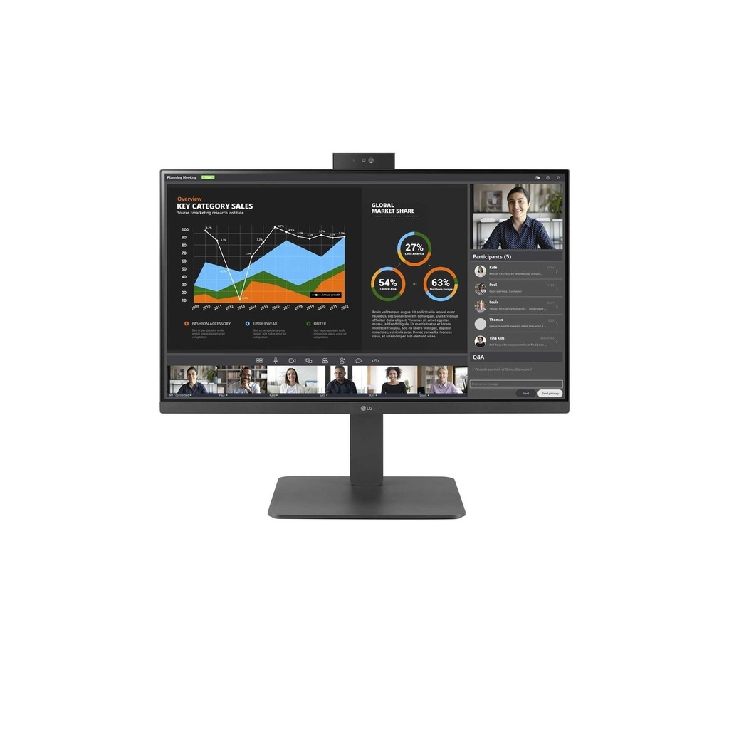 LG 24BR750C-C Monitor 23,8" FHD IPS Webcam USB-C 65W RJ45 Pivot