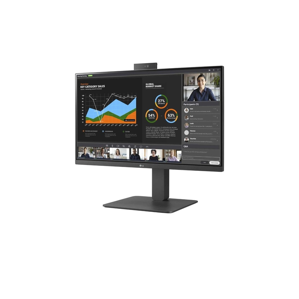LG 24BR750E-A Monitor 23,8" FHD IPS Webcam USB-C 65W RJ45 Pivot