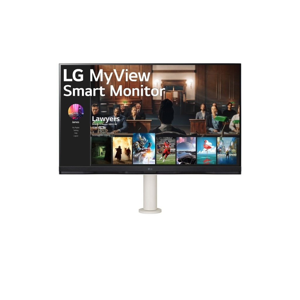 LG 32SQ780S-W Smart Monitor 32" 4K UHD webOS Ergo USB-C 65W WiFi