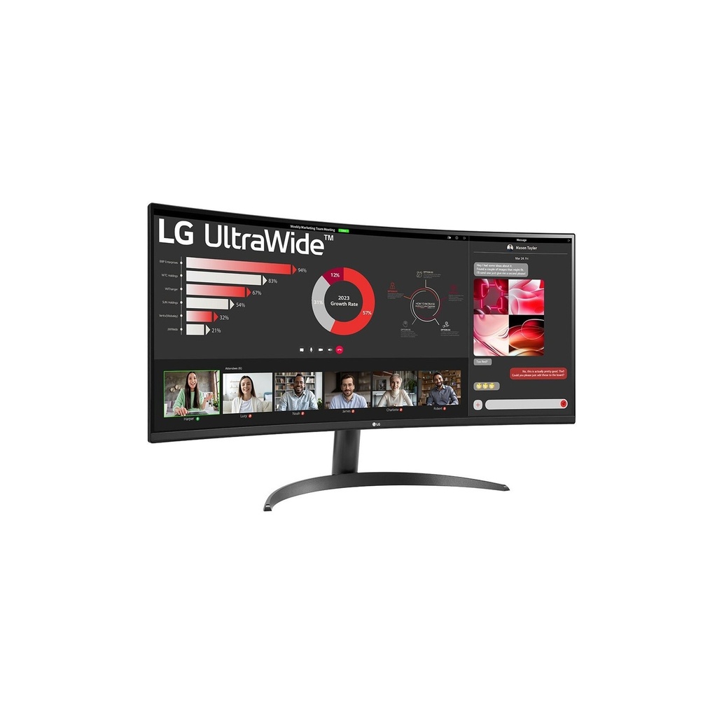 LG UltraWide 34WR50QC-B Monitor Curvo 34" WQHD 100Hz HDR10 FreeSync