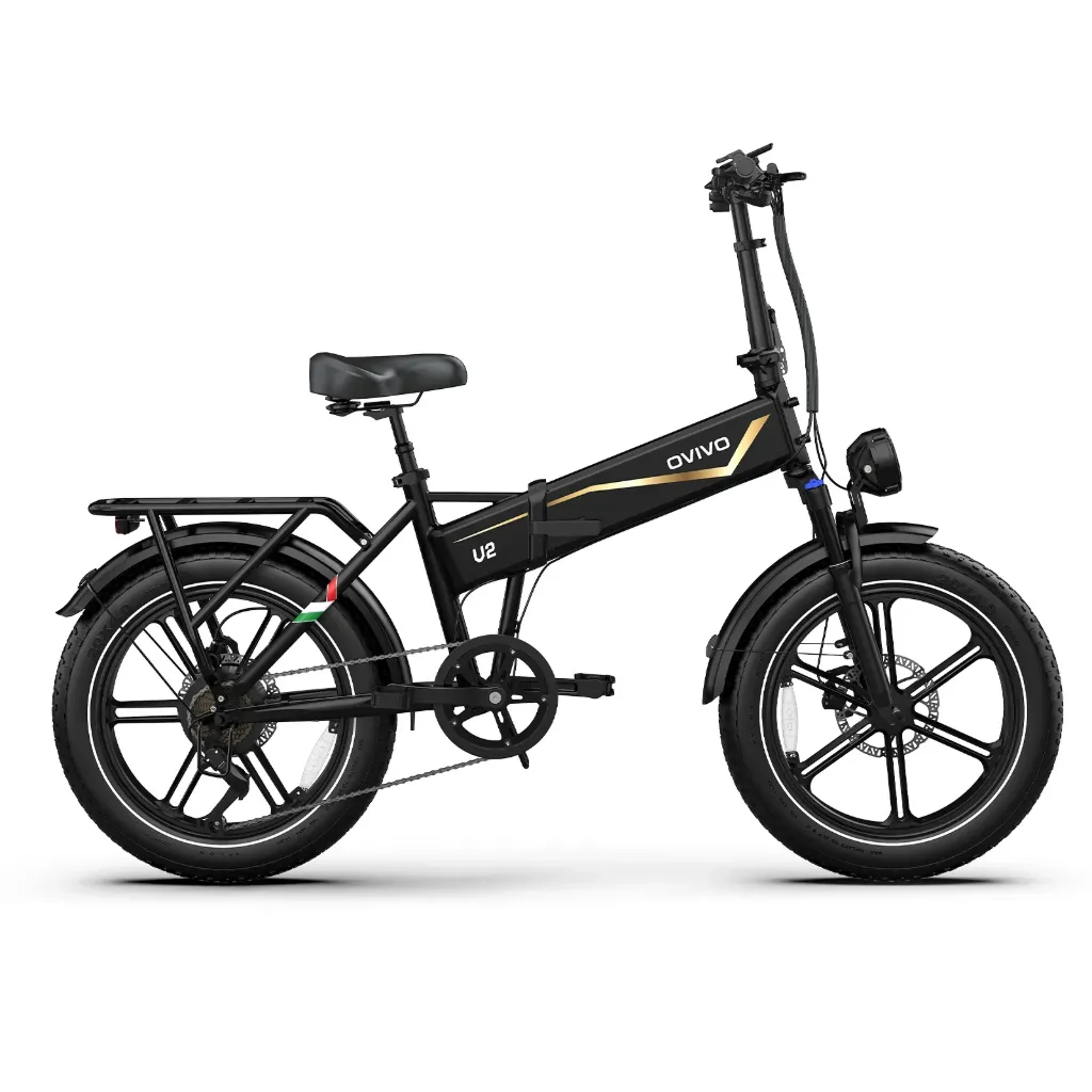 OVIVO HYPER GO BLACK – E-Bike Fat Bike 20" Motore Bafang 250W Batteria 48V 20Ah