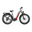 OVIVO V6 PRO SILVER/RED – E-Bike Fat Bike 26" Motore Bafang 250W Batteria 48V 20Ah