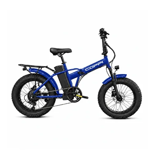Coppi Vesuvio Fat 20" – Blu Fat Bike elettrica pieghevole con motore Trotter 250W, batteria 48V e cambio Shimano a 6 velocità. - CVSVUT41343BL.NX
