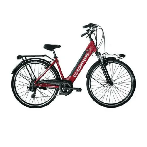 Coppi Rambla 28" – Rosso - E-Bike City Bicicletta elettrica da città con motore Bafang 250W, batteria integrata 36V 13Ah, cambio Shimano a 6 velocità e ruote da 28". CRMBHB31346RO