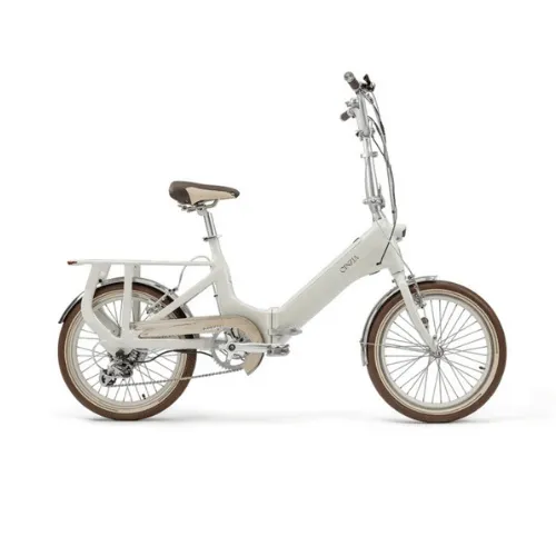 Coppi Cinzia 20" Panna – E-Bike Pieghevole Vintage Bicicletta elettrica con motore Shenghy 250W, batteria Phylion 417Wh, cambio Shimano a 7 velocità e autonomia dichiarata fino a 70 km. EPCZL20207_Panna